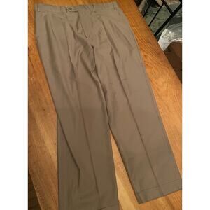 Ralph Lauren Pants Mens 38x30 Brown Pleated Cuffed Slacks Lauren Polo Business
